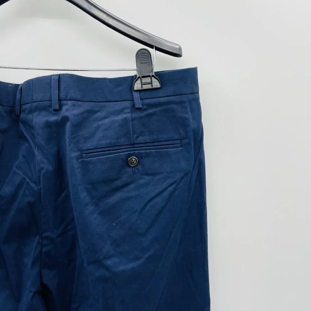 J Crew Mens Size 38W x‎ 34L Bowery Dress Pant in Stretch Chino Navy BQ425 $128